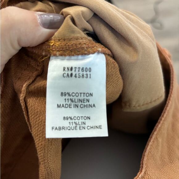 SR vs Sandrine Rose Brown Mid Rise Button Fly Trousers Size 25 - Picture 4 of 7